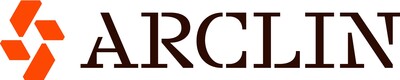 Orange geometric shapes accompanied by the word “ARCLIN” in brown, creating a modern and brand-focused logo design.
